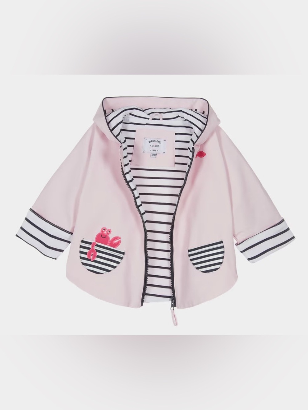 Girl Pink Hooded Rain Poncho (Size: 6M) NWOT